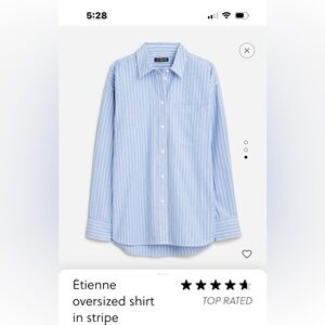 New, In Original Packaging J. Crew Eietenne oversized striped shirt